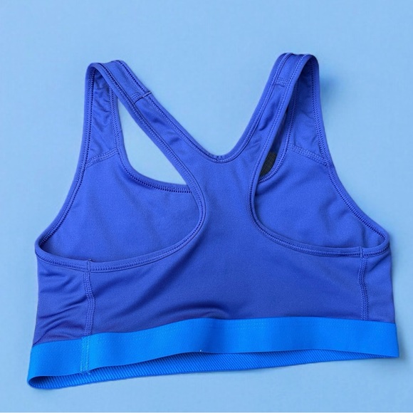 NIKE BLUE DRI-FIT SPORTS BRA - Picture 3 of 5